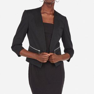 NWT Express Zip Pocket Cutaway Blazer Black Sz 6